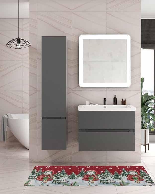 Miniatura 2 de Christmas Red Bath Mat for Tub,Non Slip Bathroom Floor Runner Rug Quick Dry & Absorbent Diatomaceous Earth Shower Sink Bedroom Kitchen Washable