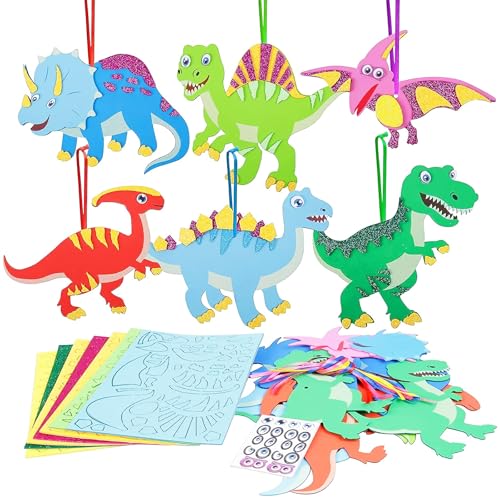 pclapora 12 Pieces Dinosaur Craft Kit for Children, DIY Dinosaur Kit, Kids Dinosaur Crafts, Felt Dinosaur in Craft for Girls and Boys Birthday Parties pclapora 12 Pieces Dinosaur Craft Kit for Children, DIY Dinosaur Kit, Kids Dinosaur Crafts, Felt Dinosaur in Craft for Girls and Boys Birthday Parties