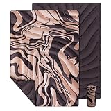 OneTigris Camping キャンプブランケット 高保温性 軽量 スナップボタン付き 肌優しい 柔らか 無臭 エコ 耐久 おしゃれ 収納袋付き 200 x 135 cm アウトドア キャンプ 車中泊 インドア 多用途