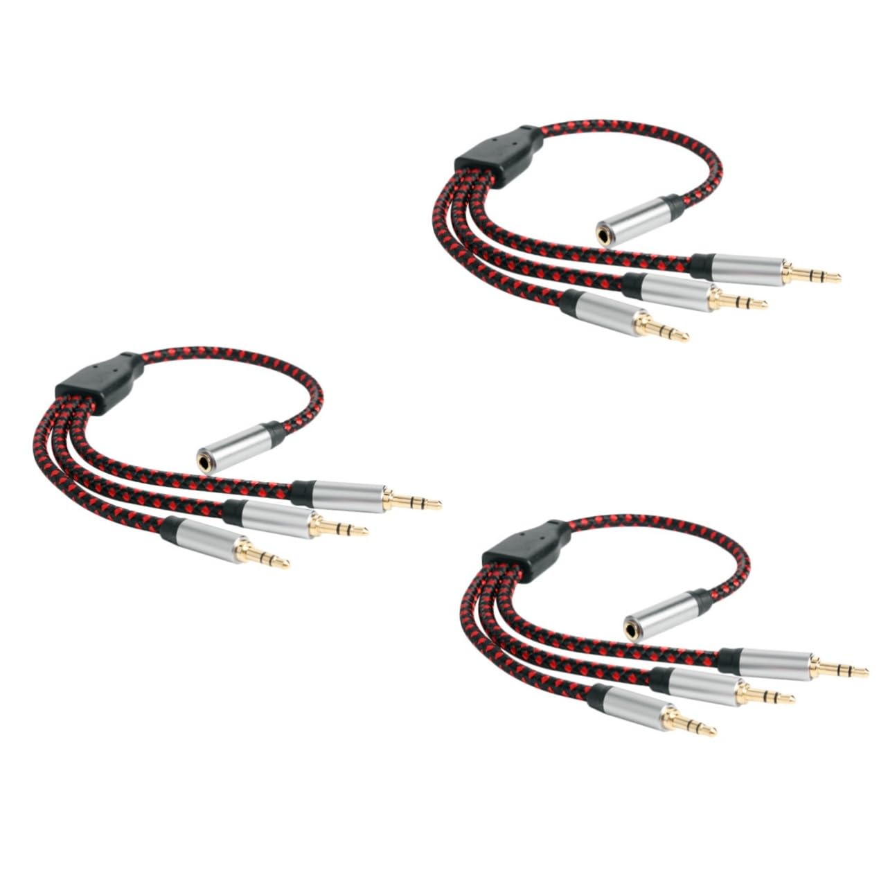 Hemobllo 3stücke Audio Splitter Kabel Hochwertiges Wege Audiokabel Langlebig Flexibles Design Für Lautsprecher Und Mikrofone Einfache Handhabung Und Platzsparende Aufbewahrung