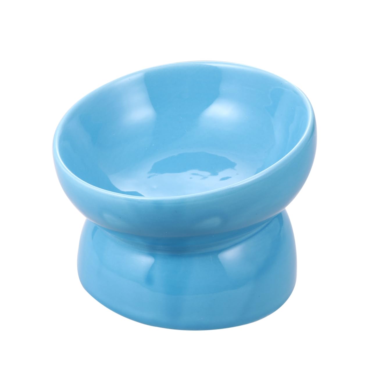 BESPORTBLE High Feet Ceramic Dog Bowl Slanted Mouth Feeder Pet Feeder for Dogs Puppies Durable Ceramic Size l