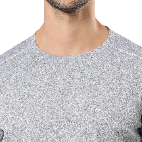 Image of berge' Men's Melange Polyester Dry Fit Textured Western Tshirts for Men, Quick Drying & Breathable Fabric, Gym Wear & Workout Tees|Half Sleeve T-Shirt|Running Tshirts for Men| Sports T Shirt
