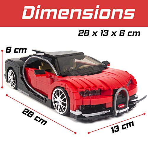 CELMAN Sportwagen Technic Bausteine Auto als Bugatti Chiron | 859 Technic Teile | Klemmbausteine | Geschenkbox – Bild 8