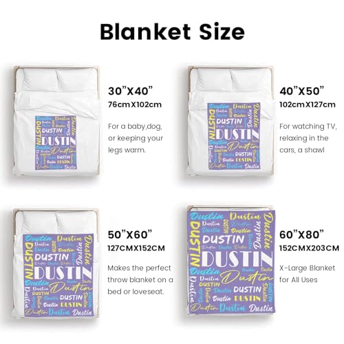 Personalized Blankets for Kids with Names Customized Blankets with Name for Adult Custom Blanket Gift for Birthday Christmas Valentines Day Gift