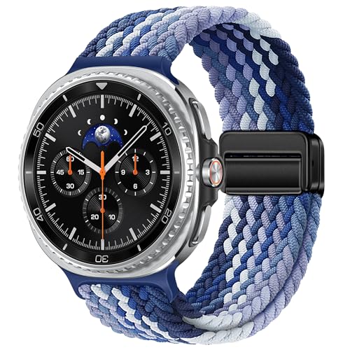 Image of XMUXI Compatible with Samsung Galaxy Watch 8 Strap 44mm 40mm Magnetic Nylon Replacement Bands for Galaxy Watch 8 Classic 46mm Straps Braided Sport Loop (No Watch)