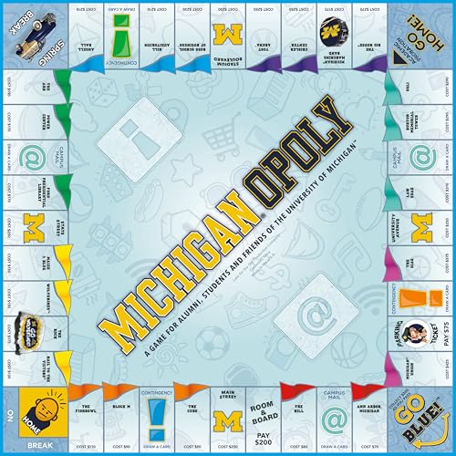 Michigan-Opoly juego de mesa temático Universidad Michigan miniatura 2