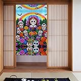 Améliorez votre espace avec le rideau imprimé AEKGOHP Day of The Dead de 86,4 x 142,2 cm, une solution polyvalente pour rideau de douche, fenêtre, cuisine, toilettes, salle de bain, chambre à coucher ou supports muraux. Son tissu de haute qualité assure un drapé lisse et résiste aux plis, ce qui en fait un complément parfait à n'importe quelle pièce.
