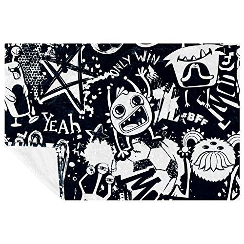Couverture grunge 150x100 cm chaude et douce pour lit et canapé - 2