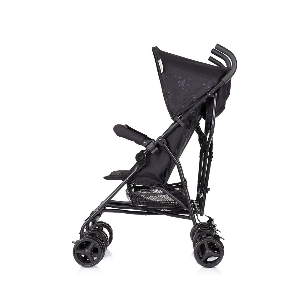Chipolino Zwillingskinderwagen Double Point klappbar Korb Sonnendach Frontbügel schwarz