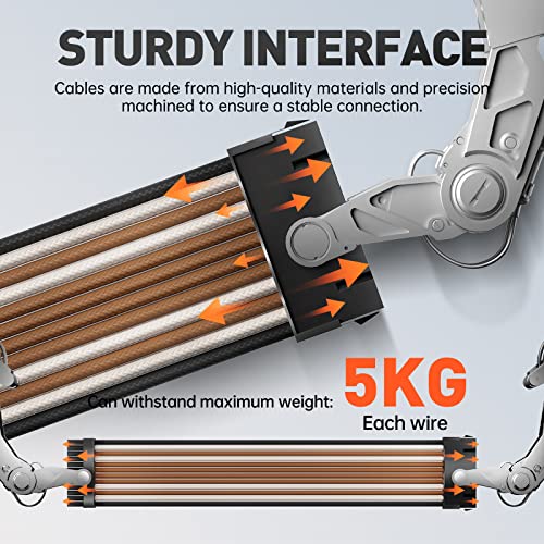 Image of Asiahorse 16AWG Pro Power Supply Sleeved Cable, Internal Power Supplies Extension Cable Kit, 1x24-PIN / 2x8-PORT (4+4) M /B,3x8-PORT (6+2) PCI-E 30cm Length with Combs(Dual EPS Brown-Black)