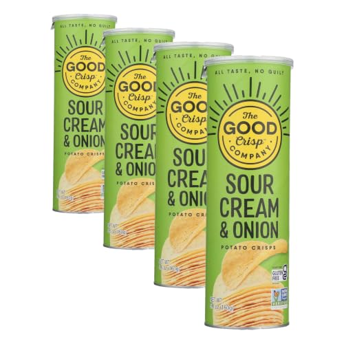 The Good Crisp Company Sour Cream & Onion Gluten-Free Potato Chips, 5.6 Ounce (Pack of 4), Non-GMO & Allergen-Friendly Snacks image 2