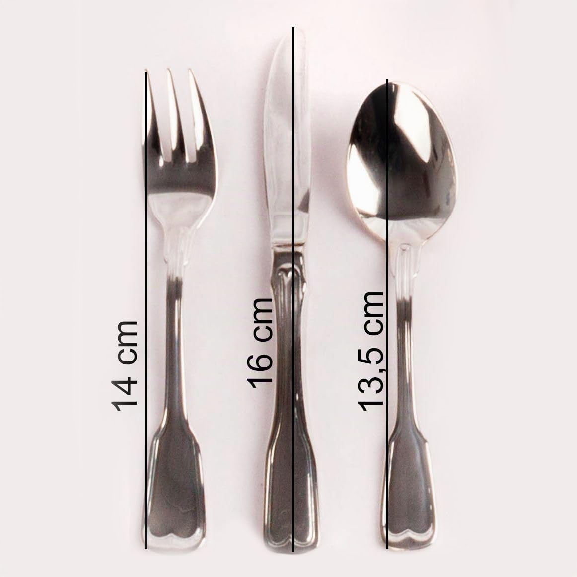 Juego de Cubiertos Bonn (36 Piezas) Acero Inoxidable Pulido con Baño en Plata, Cubertería Completa para 6 Personas con Tenedores, Cucharas, Cuchillos y Cubiertos de Postre