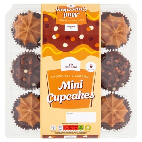 Morrisons 9 Chocolate & Caramel Mini Cupcakes