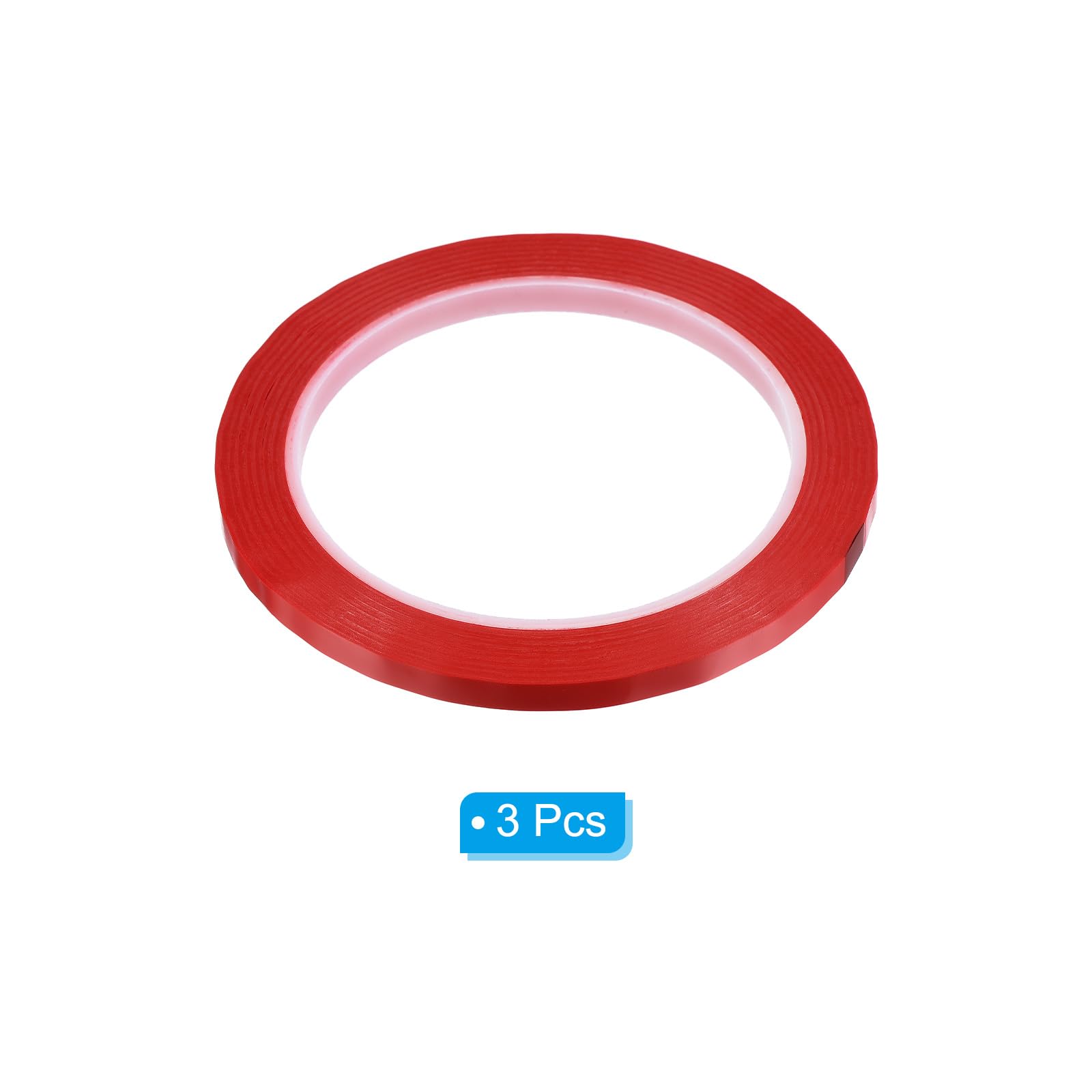 PATIKIL Whiteboard Tape 5mm X 66m, 3 Pack Thin Dry Erase Tape for Graphic Chart Marking DIY Art Red - Image 3