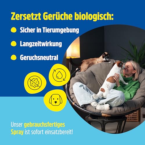 Green Hero Enzymreiniger & Geruchsneutralisierer 750 ml | Katzenurin & Hundeurin Entferner | Extrem Geruchsentferner für Räume zum Katzen Urin Geruch neutralisieren