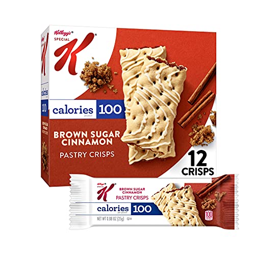 Kellogg's Special K Pastry Crisps, Breakfast Bars, 100 Calorie Snacks, Brown Sugar Cinnamon, 5.28oz Box (12 Crisps)