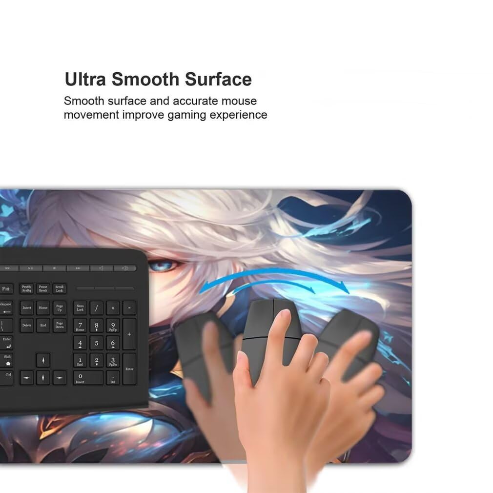 Tappetino Mouse Anime, Mouse Pad XXL 1200 x 600 x 3 mm, Principessa Tappetino Gaming Grande Sottomano Scrivania, Impermeabile Mousepad Lavabile con Base in Gomma Antiscivolo per Computer-MP1533