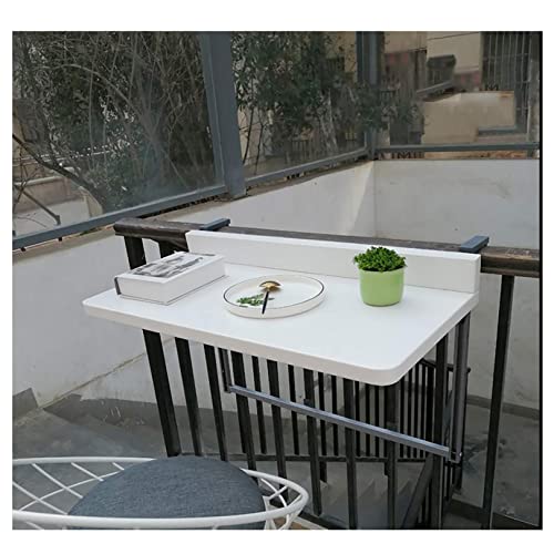 JMCAJIE Balkonhängetisch Klappbar, Balkontisch Geländer Verstellbar Metall Klapptisch Wandklapptisch,Balkonmöbel Kleiner, Outdoor-Tisch Hängetisch Für Kaffeetisch Terrasse Camping Gartentisch – Bild 5