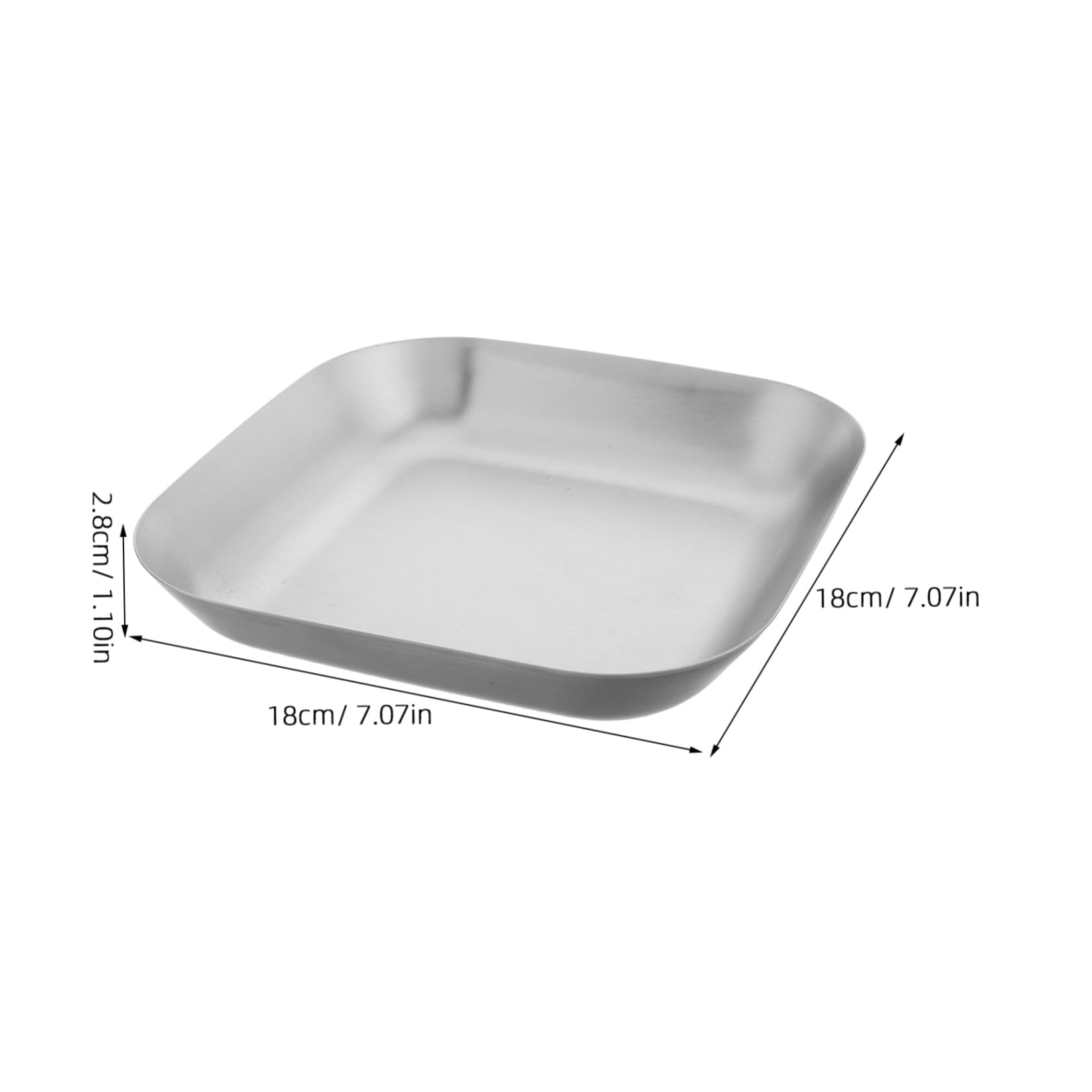 SUPVOX Stainless Steel Square Grill Platter Bbq Plate for Outdoor Camping Parties Picnics Reusable Serving Dish for French Fries Fried Chicken Grilled Meats