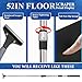 Frebuta Floor Scraper Telescopic, 38 to 52in 4Inch Razor Blade Floor Scrapers Long Handle Heavy Duty Extension Pole Metal Paint Scraper with 10PCS Extra Metal Blades Paint Scraper (Gray, 4Feet)
