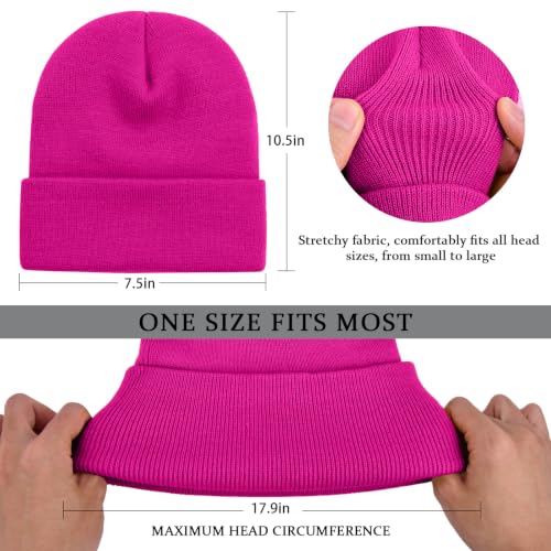 Image of ZOORON Beanie for Women Men Ski Watch Cap Cuffed Plain Skull Knit Hat Soft Fisherman Winter Hat