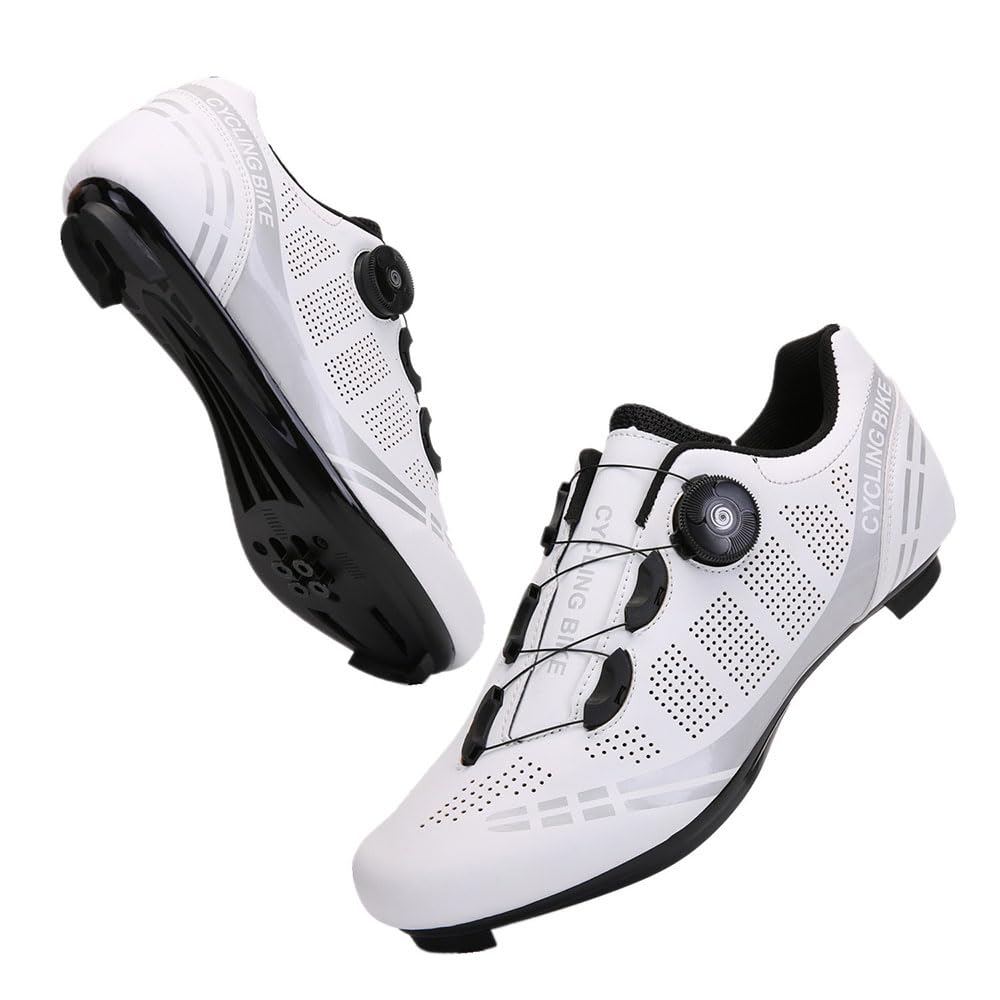 Scarpe Ciclismo Unisex Scarpe Ciclismo Strada con Blocco Pedale Scarpe MTB Uomo & Donna, Traspiranti Scarpe da Equitazione Scarpe MTB Road SPD Scarpe da Ciclismo da Bici 36-47 EU