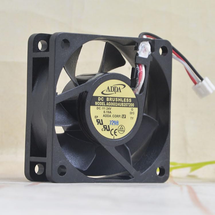NZNYDNL ADDA AG06024UB207200 DC24V 0.19A 6015 6cm 3-wire chassis inverter fan