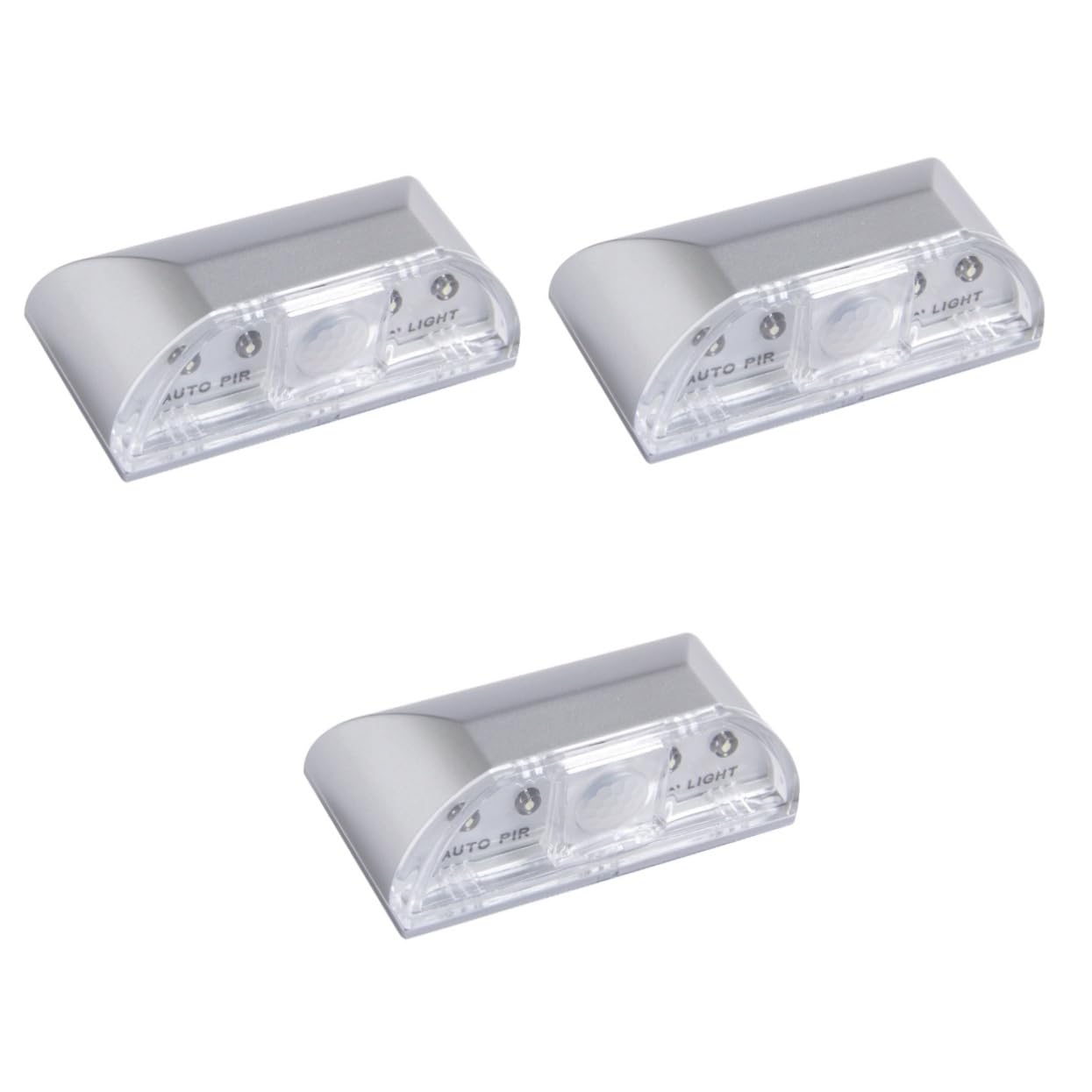 HOMSFOU 6 Pièces lampe de nuit veilleuse capteur de lumière lampe à capteur petite applique Silver