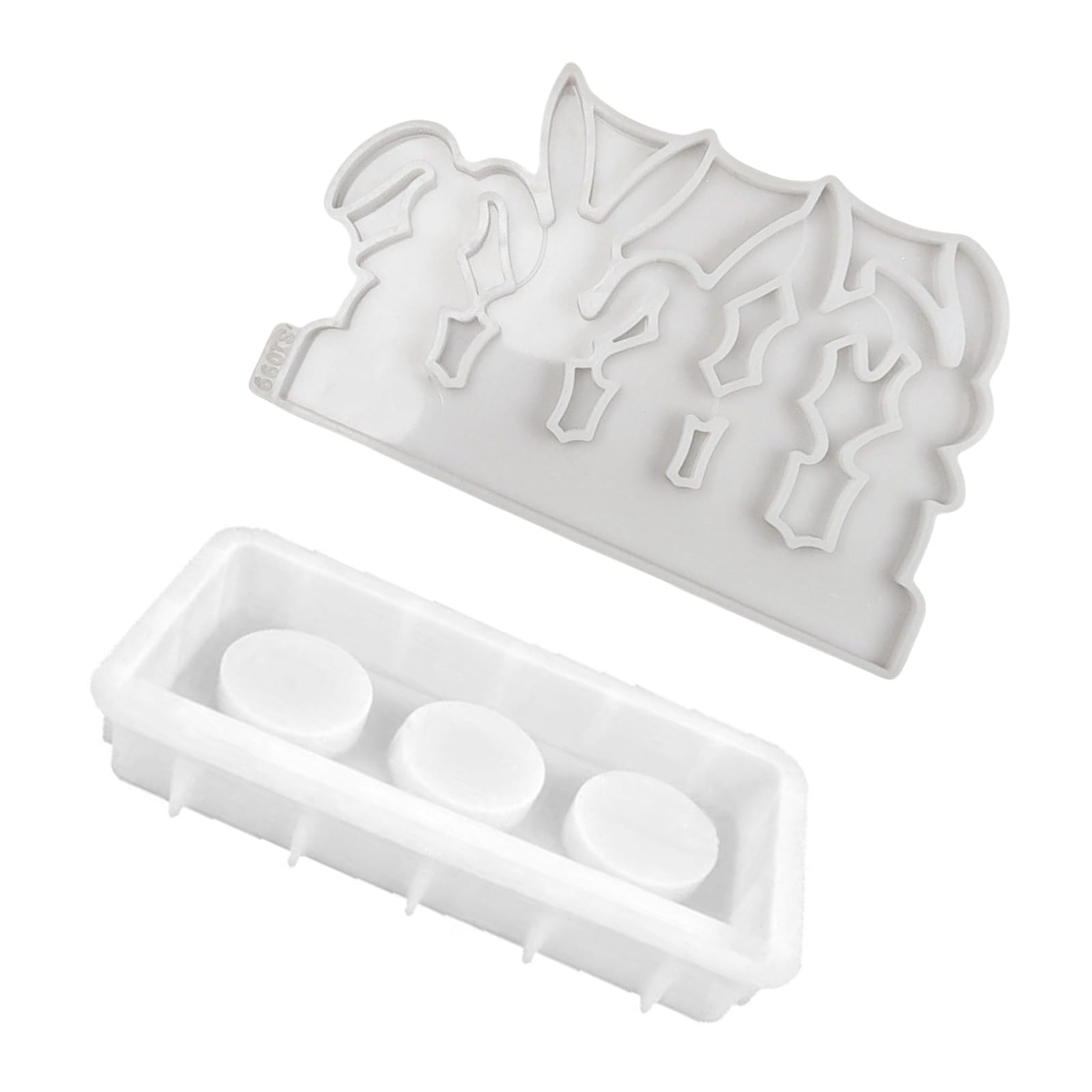 Jazuaiao Bunnies Animal Shape Candlestick Silicone Molds for Epoxy Resin Pillar Holder Candlestick Home Party Decoration Children Birthday Craft