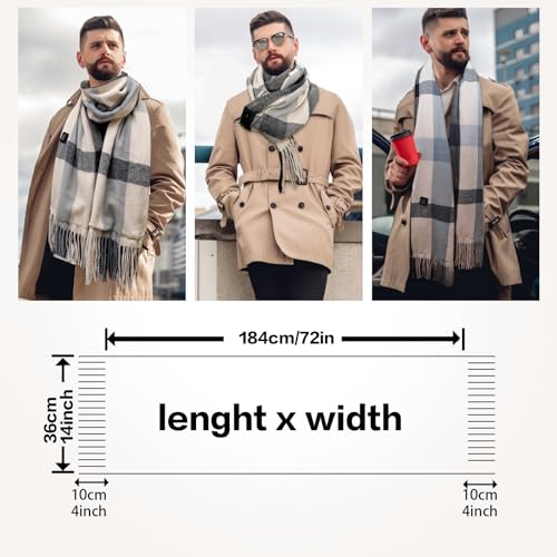 Electric Heated Scarf for Women Men USB Heating Scarf Long Plaid Warmer Electric Scarves Wrap with 5000mAh Bank4
