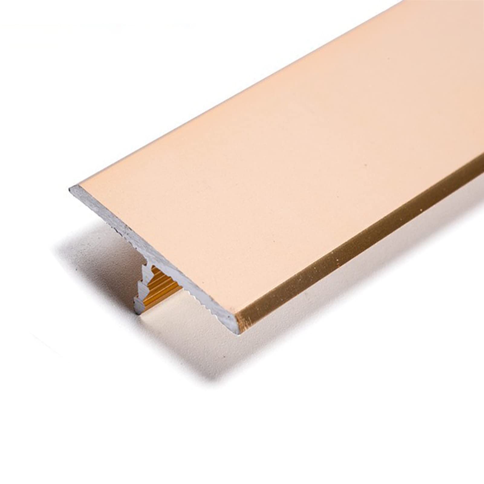 Remys Gold Gap Connecting Strip Cover Gaps/Cracks,Transition Strip Flooring Transition Strip Wood To Carpet, Edging Trim Tile/Laminate, Aluminum Alloy Decoration(Gold)