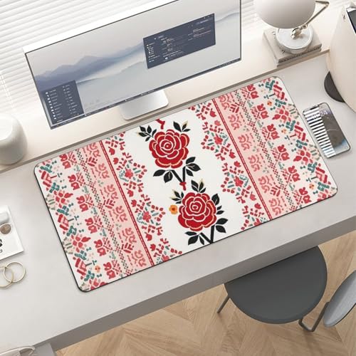 Desk Pad Protector 24x12 Inch Estilo Bordado Ucraniano miniatura 6