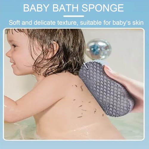 3 esponjas de baño exfoliantes 3D supersuaves y reutilizables para toda la familia 3