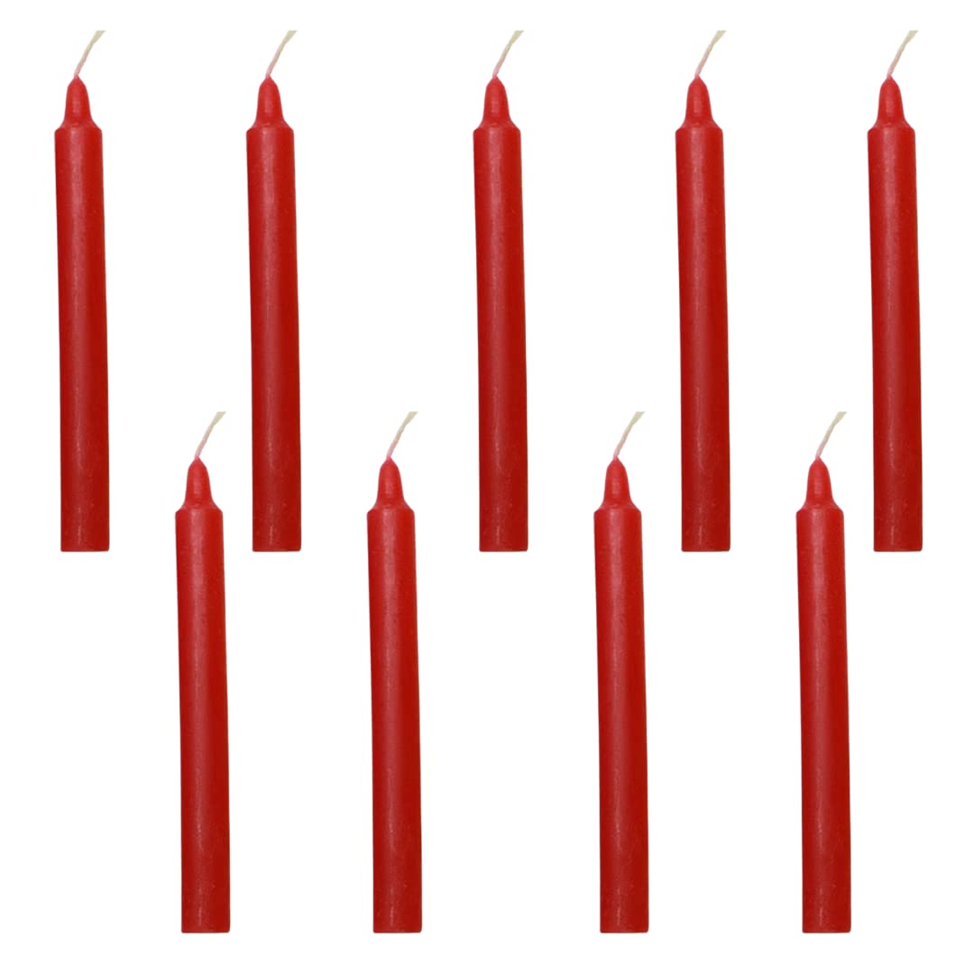 Floryn Decor� Red Candles for Love Spell | Ritual Candles/Healing Candles/Chime Candles/Chakras Candle | Unscented Wax Candles | Pack of 10 Candle Sticks-image-21