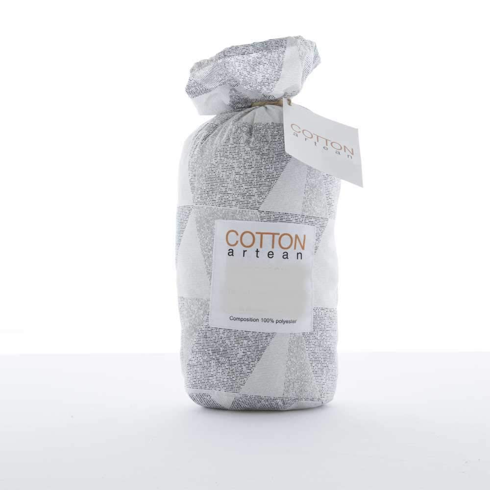COTTON ARTean Funda Nórdica Reversible Cama 180 CUDILLERO gris Cierre Botones. Microfibra cepillada. Funda edredón 260x240 + 2 fundas almohada