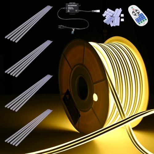 Cinta LED flexible impermeable 100ft blanco cálido DELight miniatura 1