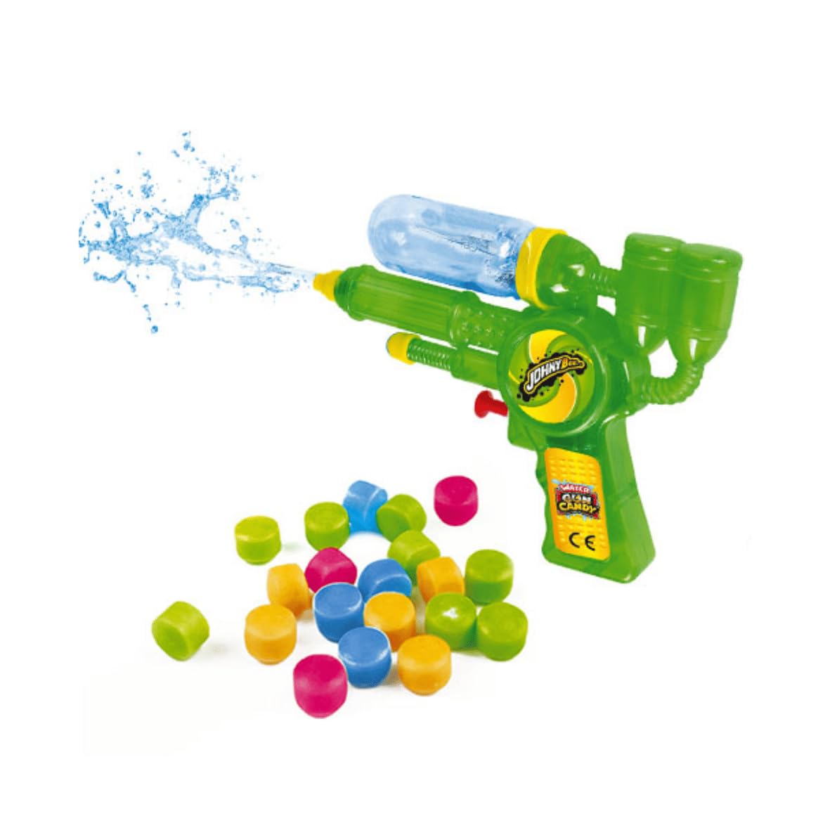 Caramelle con Pistola Acqua Water Gun Candy Candy Toys JohnyBee Espositore da 12 x 15 g