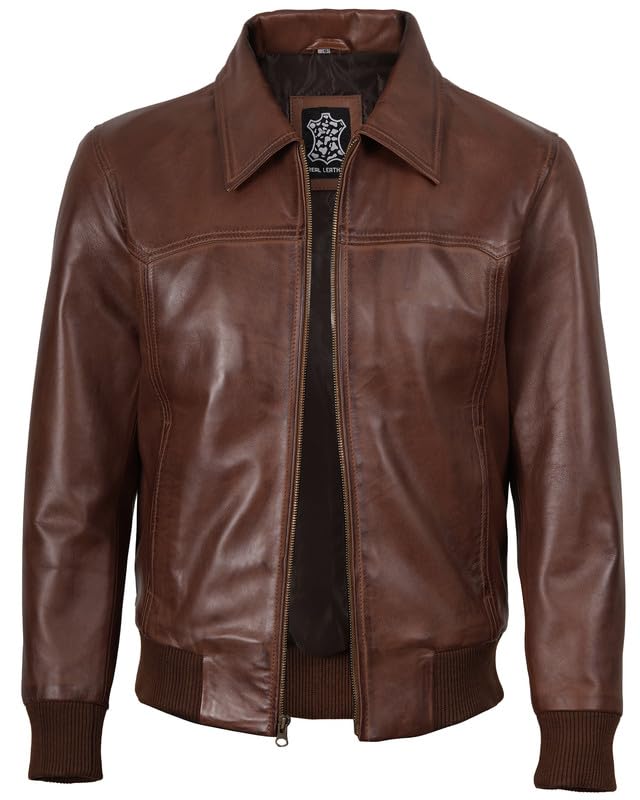 Decrum Real Leather Jacket Men - Lambskin Trucker Leather Jackets for Men2