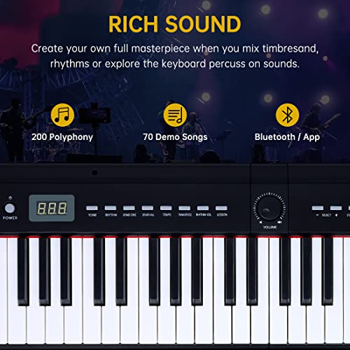 Rosen EP30 Piano numérique débutant 88 touches, piano lesté pleine grandeur, piano électrique portable avec pédale de… - Les Beatles, Paul McCartney, John Lennon, RIngo Starr, George Harrison Rosen EP30 Piano numérique débutant 88 touches, piano lesté pleine grandeur, piano électrique portable avec pédale de… – Image 5