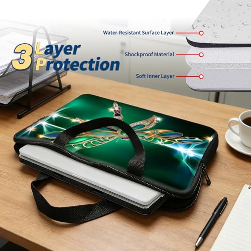 Funda resistente para portátil 15.6 pulgadas Emerald Dragonfly miniatura 3