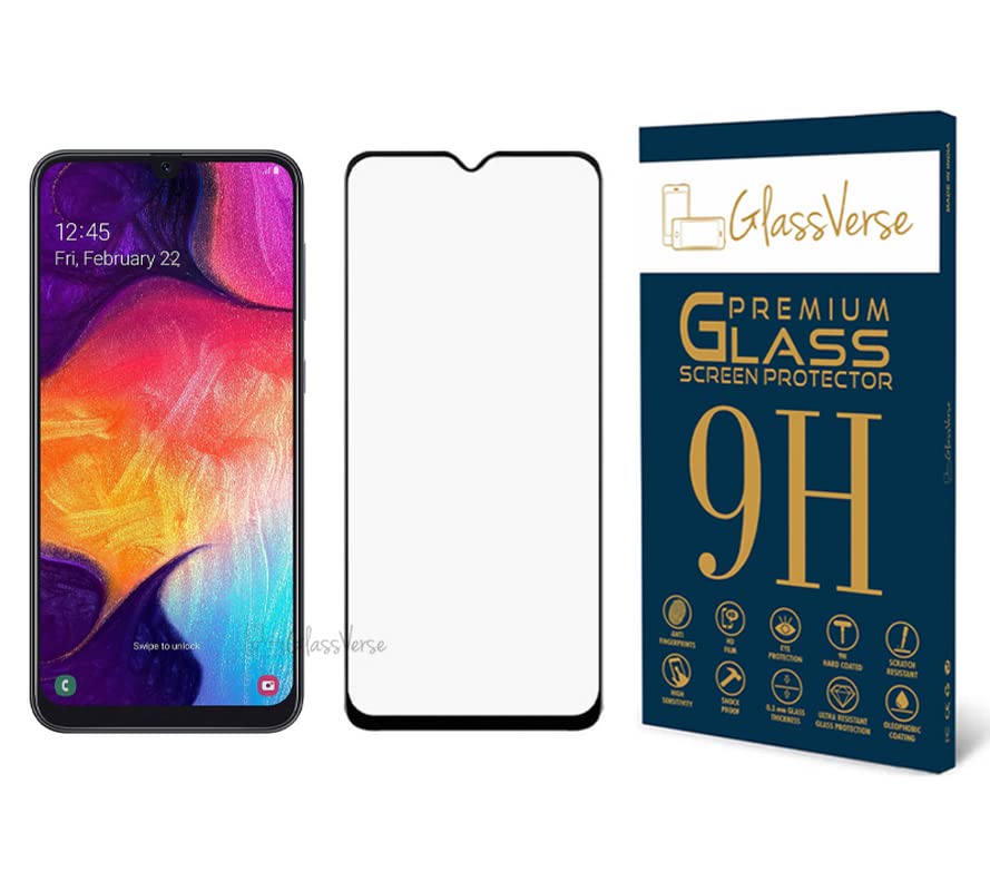 GlassVerse Anti-Shatter Tempered Glass For Samsung Galaxy A50 (Pack of 1) With Free Installation Kit Full Screen Coverage If Received Damaged-6.4 Inch
