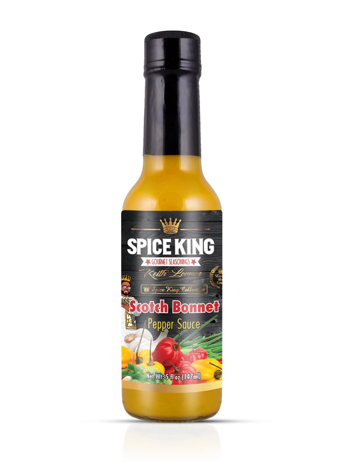 Spice King Scotch Bonnet Pepper Sauce - 5oz Bottle - Authentic Jamaican Hot Sauce, Made with Real Scotch Bonnet Peppers, Caribbean Pepper Sauce for Cooking, Marinades, Grilling, Flavorful