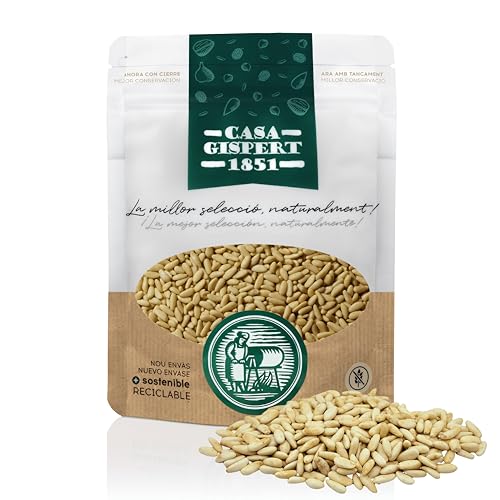 Casa Gispert - Piñones del País Naturales Sin Cáscara - Piñón Mondado - Sin Gluten, Vegano - 500 gr (500g, País Mondado Salvaje)