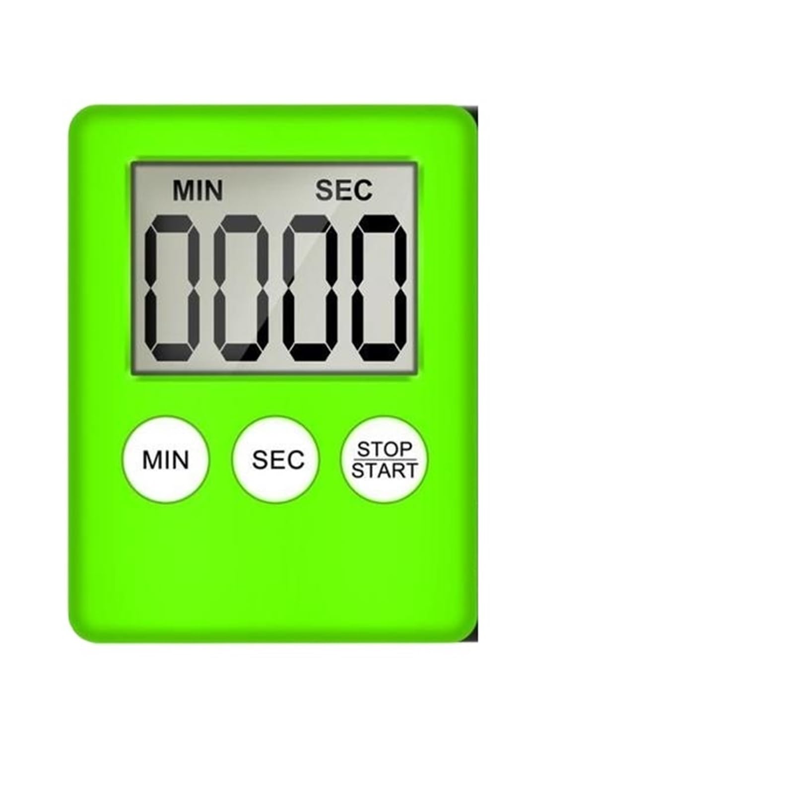 Led Kitchen Timer Magnetic Adsorption Countdown Stopwatch Cooking Learning Electronic LCD Small Alarm Clock Reliable Efficient(Green)