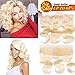 613 Blonde Brazilian Body Wave Human Hair 13x4 Lace Frontal Andromeda Free Part Ear To Ear Lace Frontal With Baby Hair Pre Plucked Top Swiss Lace Frontal (14" Body)