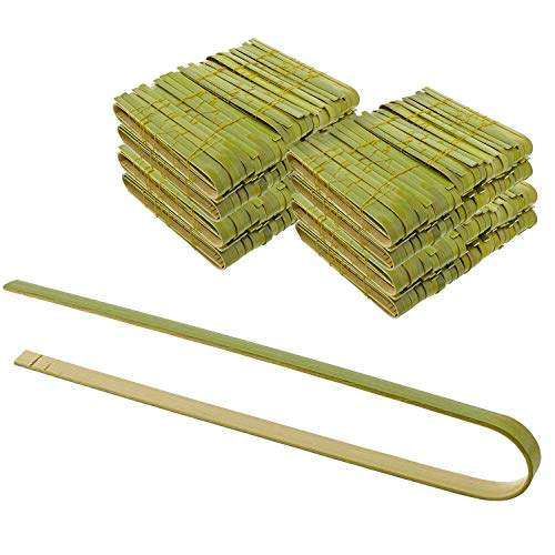 Spec101 Bamboo Toaster Tongs, Disposable - Toaster Tongs Bamboo Wooden Toaster Tongs Toast Tongs Bamboo 1000pk 6.3in