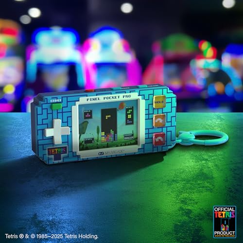 Image of My Arcade Tetris Pixel Pocket Pro: Officially Licensed Tetris Video Game, Portable Keychain Arcade
