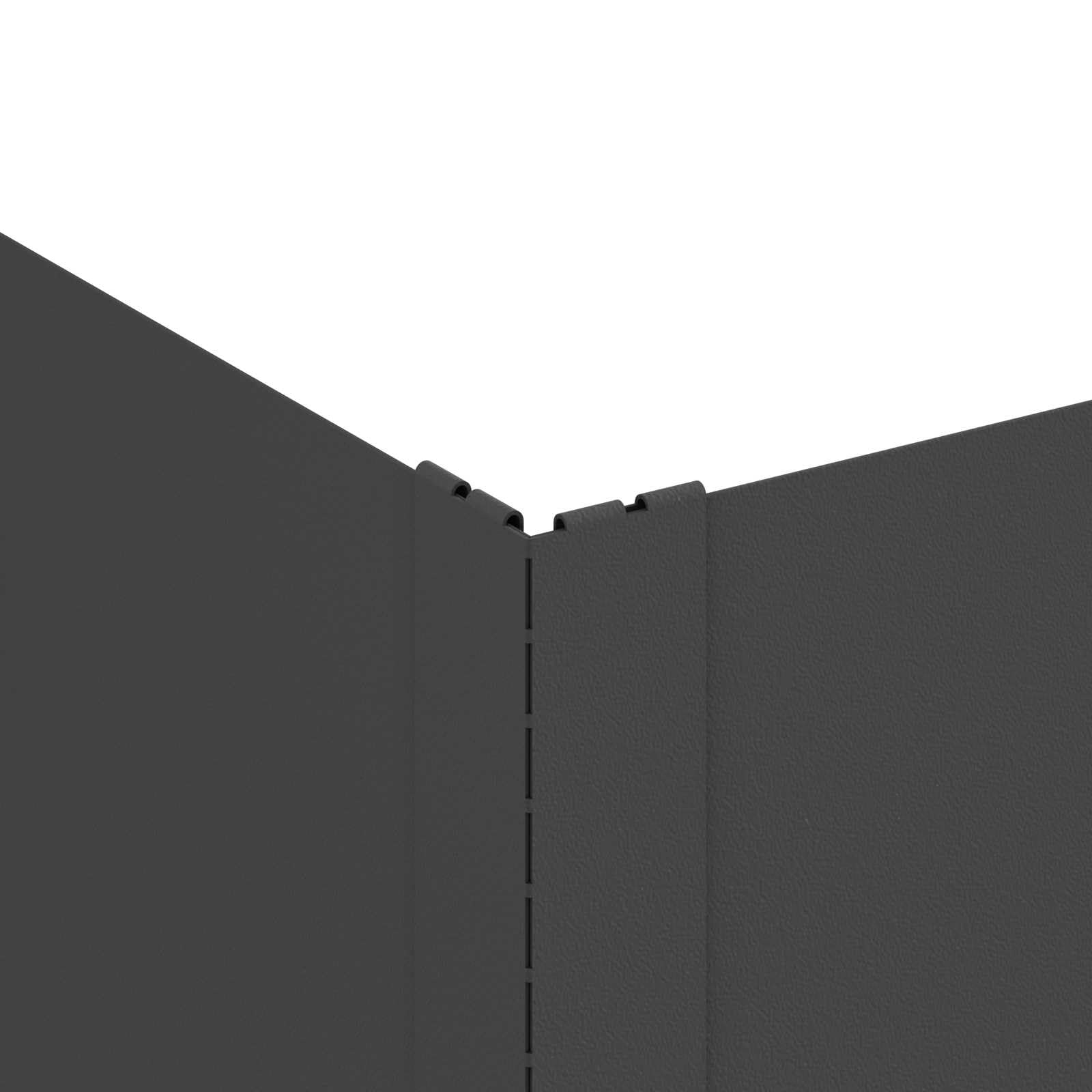 Gazonrand 4 szt. 100 x 60 x 20 cm stal czarna