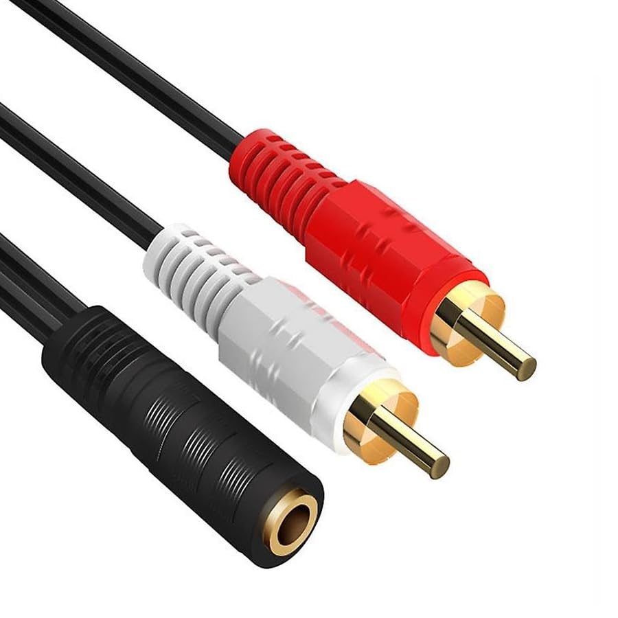 CABLEPELADO Cable Audio Estéreo Hembra de 3.5 mm a 2x RCA macho, Cable Divisor audio Estéreo, Apto...
