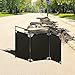 3 Panels Safety Barricade, 5.8FT Removable Foldable Security Gates Barrier with Heavy Duty PVC Frame, Black Color Easier to Identify, Barricade for Indoor and Outdoor Use(Black)